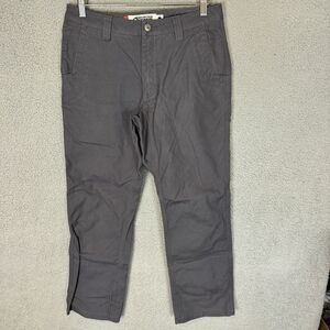 Mountain Khakis Pants Men's 32x30 Grey Slim Fit Straight Leg Cotton Hiking